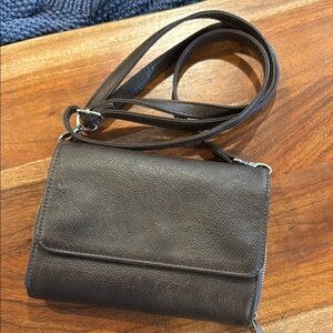 Stylish Dark Brown Thirty-One Crossbody Bag with Adjustable Strap